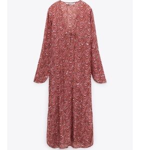 NWT Printed Sequin MIDI Dress